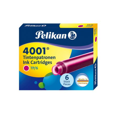 Naboje Pelikan krótkie 6szt różowe